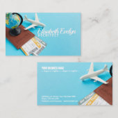 高角度のパスポートとチケット 名刺 (正面/裏面)