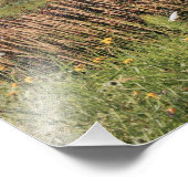 高解像度の写真、海、橋、ワイルドフラワー フォトプリント            (角)