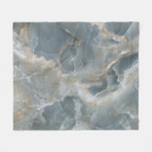 高解像度の大理石のテクスチャ、自然石。 フリースブランケット (正面(横))