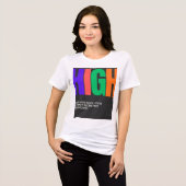 高解像度アブストラクトアート トライブレンドTシャツ (正面全面)