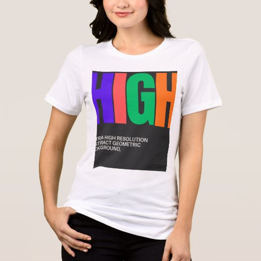 高解像度アブストラクトアート トライブレンドTシャツ (正面)