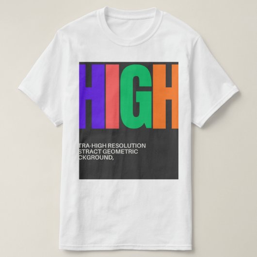 高解像度アブストラクトアート Tシャツ (デザイン正面)