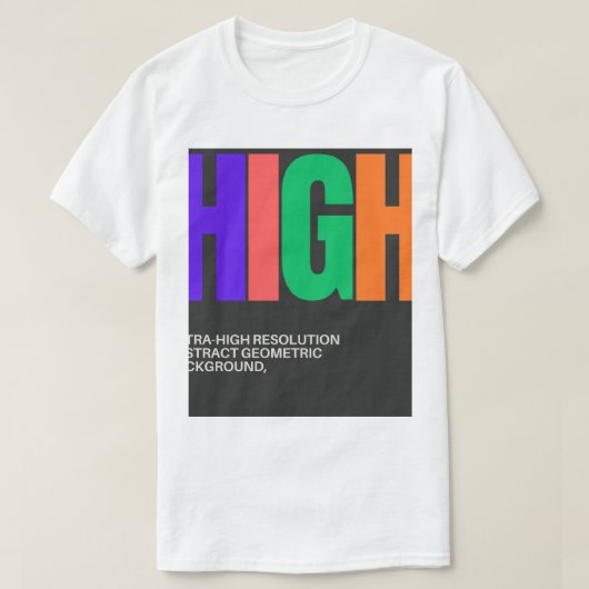 高解像度アブストラクトアート Tシャツ (デザイン正面)