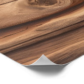 高解像度ウッドプランク ポスター (角)