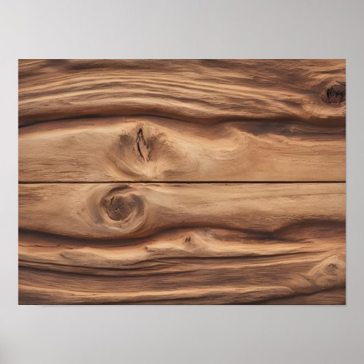 高解像度ウッドプランク ポスター (正面)