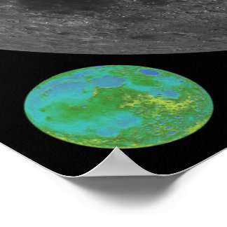 高解像度ムーンマップ ポスター