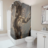 高解像度高級抽象芸術流動的アートペイント シャワーカーテン (インサイチュ)