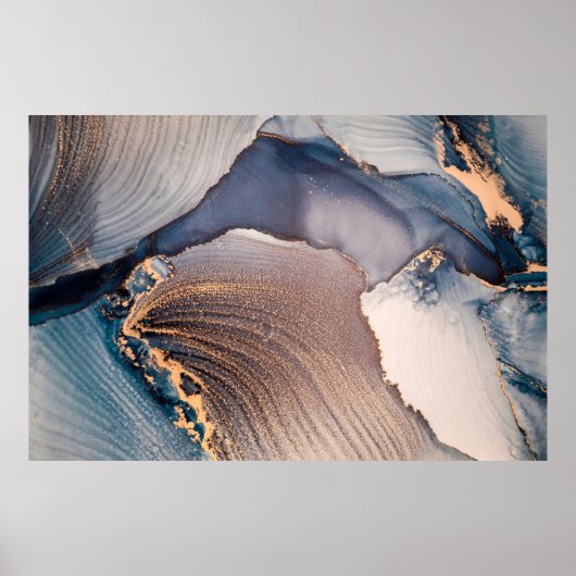 高解像度。高級抽象芸術流動的なアートペイント ポスター (正面)