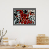 高調波歪み – 抽象芸術ポスター ポスター (キッチン)