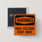 高警告電圧 缶バッジ (正面&裏面)