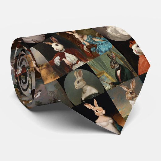 高貴なウサギの肖像画コレクション ネクタイ (ロール)