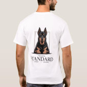 高貴なジャーマンシェパード 高級ドッグアート Tシャツ (裏面)
