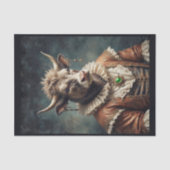 高貴なドレス古代ルネッサンスの長い毛皮の牛 薄葉紙 (正面)