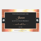 高貴なブラックサーモンクリーム ブリリアント 製品ラベル 長方形シール (正面)