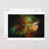 高貴な女エレガント性 ポストカード (正面/裏面)