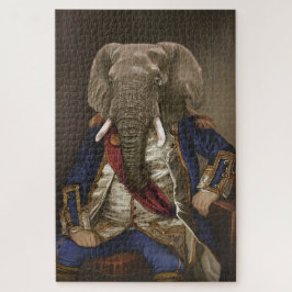 高貴な獣 – 象ダンディのポスター ジグソーパズル