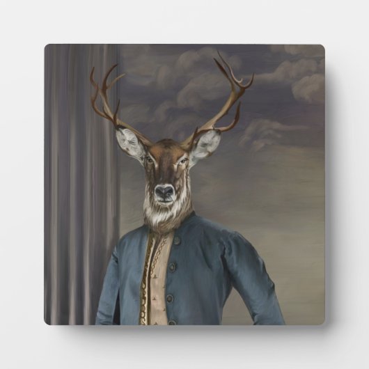 高貴な獣 – 鹿ダンディ鹿 フォトプラーク (正面)