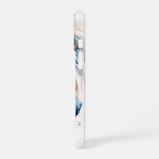 高貴な白い馬 iPhone 16ケース (左側面)