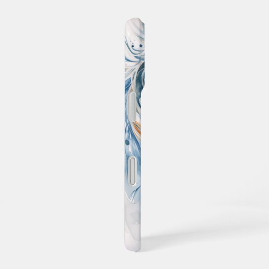 高貴な白い馬 iPhone 16ケース (右側面)