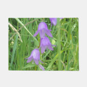 高貴な紫の鐘形の花 玄関マット (正面)