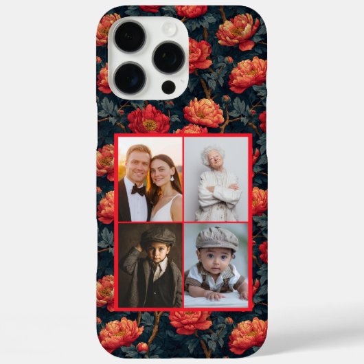 高貴な芍薬のカスタムフォトコラージュiPhoneケース Fo Case-Mate iPhoneケース (裏面)