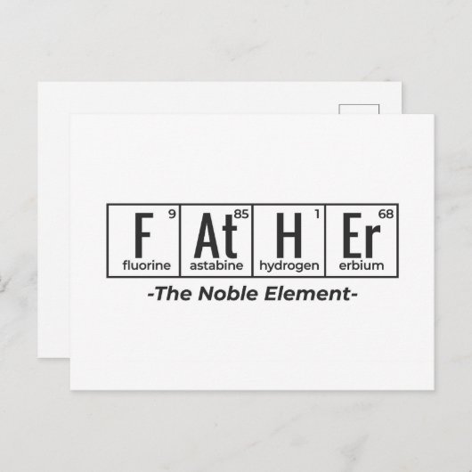 高貴な要素の父の父の日科学ギーク ポストカード (正面/裏面)