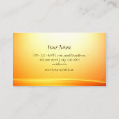 高貴な輝くオレンジ色の曲線の装飾感動的 名刺 (裏面)