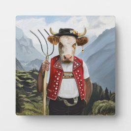高貴な野獣 - ダンディな牛 フォトプラーク
