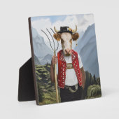 高貴な野獣 - ダンディな牛 フォトプラーク (正面)