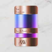 高貴な銅ガラスは青色の液体を見ることができるイニシャル 名刺 (正面)