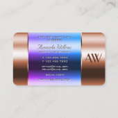 高貴な銅ガラスは青色の液体を見ることができるイニシャル 名刺 (裏面)