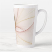 高貴な銅及び金ゴールド抽象芸術モダンフラクタルアート カフェラテマグ (右)