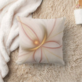 高貴な銅及び金ゴールド抽象芸術モダンフラクタルアート クッション (ブランケット)