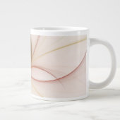 高貴な銅及び金ゴールド抽象芸術モダンフラクタルアート ジャンボコーヒーマグカップ (右)