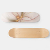 高貴な銅及び金ゴールド抽象芸術モダンフラクタルアート スケートボード (横)