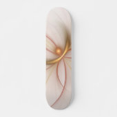 高貴な銅及び金ゴールド抽象芸術モダンフラクタルアート スケートボード (正面)