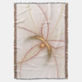 高貴な銅及び金ゴールド抽象芸術モダンフラクタルアート スローブランケット (正面縦)
