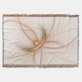 高貴な銅及び金ゴールド抽象芸術モダンフラクタルアート スローブランケット