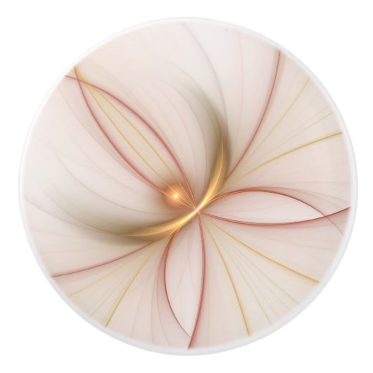 高貴な銅及び金ゴールド抽象芸術モダンフラクタルアート セラミックノブ (正面)