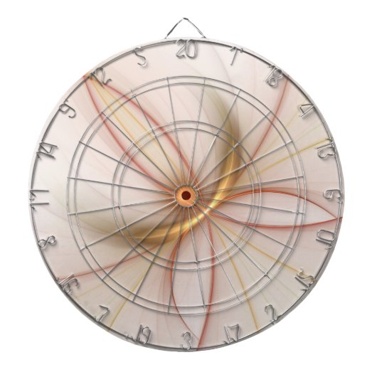 高貴な銅及び金ゴールド抽象芸術モダンフラクタルアート ダーツボード (正面)