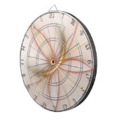 高貴な銅及び金ゴールド抽象芸術モダンフラクタルアート ダーツボード (正面右)