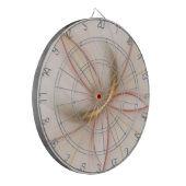 高貴な銅及び金ゴールド抽象芸術モダンフラクタルアート ダーツボード (正面左)