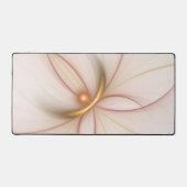 高貴な銅及び金ゴールド抽象芸術モダンフラクタルアート デスクマット (正面)