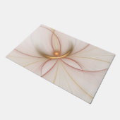 高貴な銅及び金ゴールド抽象芸術モダンフラクタルアート ドアマット (アングル)