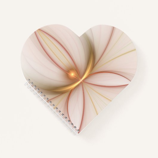 高貴な銅及び金ゴールド抽象芸術モダンフラクタルアート ノートブック (正面)