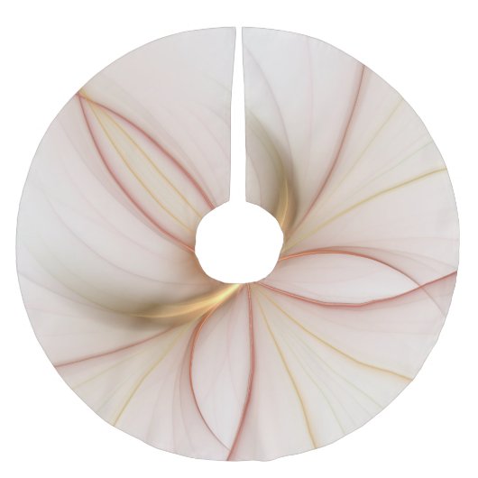 高貴な銅及び金ゴールド抽象芸術モダンフラクタルアート ブラッシュドポリエステルツリースカート (正面)