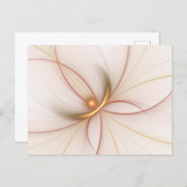 高貴な銅及び金ゴールド抽象芸術モダンフラクタルアート ポストカード