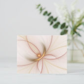 高貴な銅及び金ゴールド抽象芸術モダンフラクタルアート ポストカード (スタンド正面)