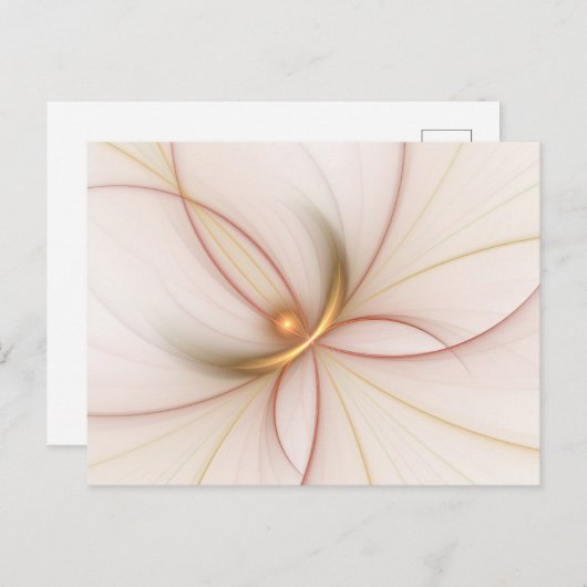 高貴な銅及び金ゴールド抽象芸術モダンフラクタルアート ポストカード (正面/裏面)