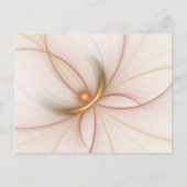 高貴な銅及び金ゴールド抽象芸術モダンフラクタルアート ポストカード (正面)